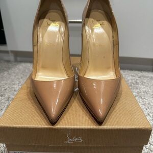 Christian Louboutin Beige Patent Leather Heels